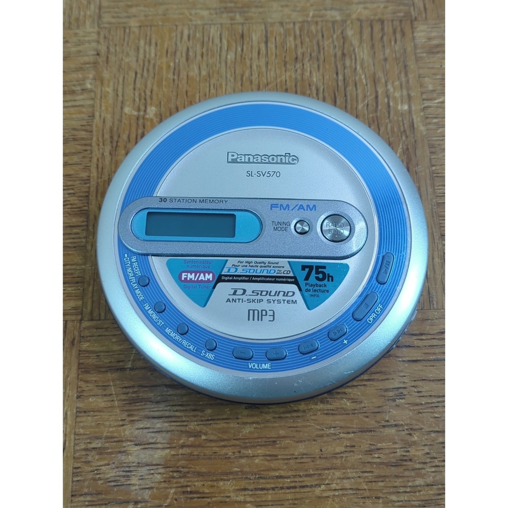 Panasonic SL-SV570 Portable CD Player MP3 Radio AM/FM D.Sound Anti-Skip -WORKING